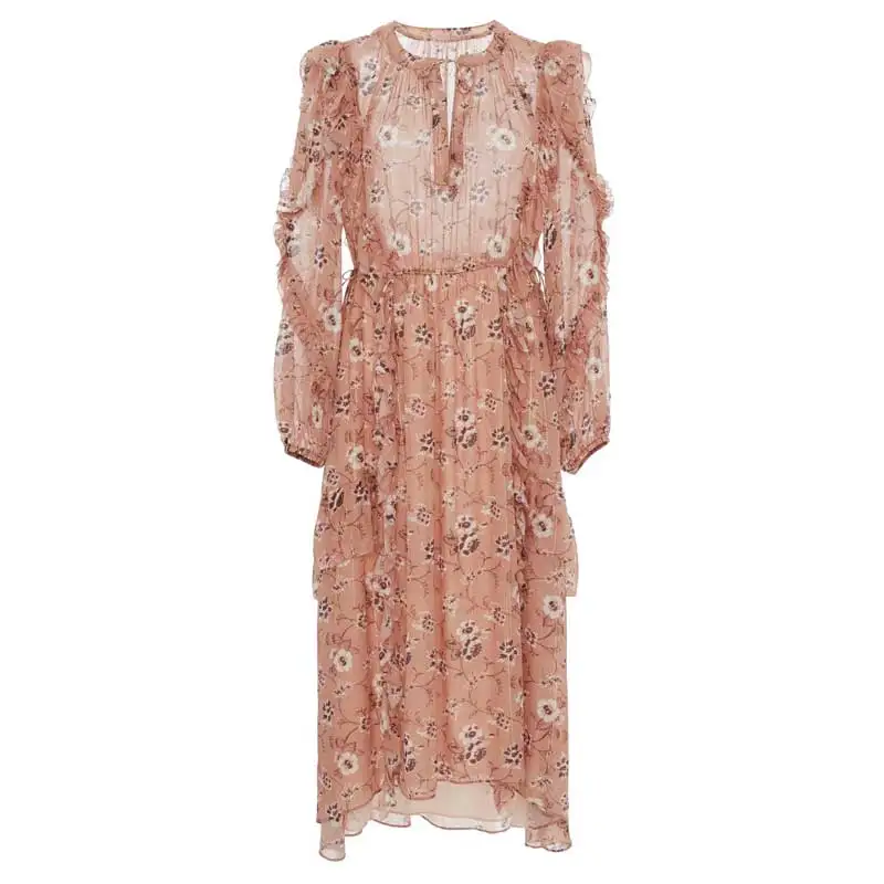 Женское платье с длинным рукавом богемный Вдохновленный цветочным принтом |