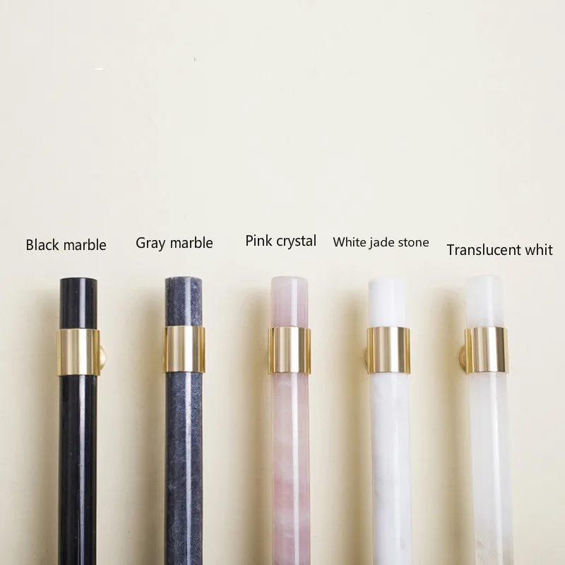 Ручка из натурального мрамора/хрусталя Т-образная латунная ручка для барного