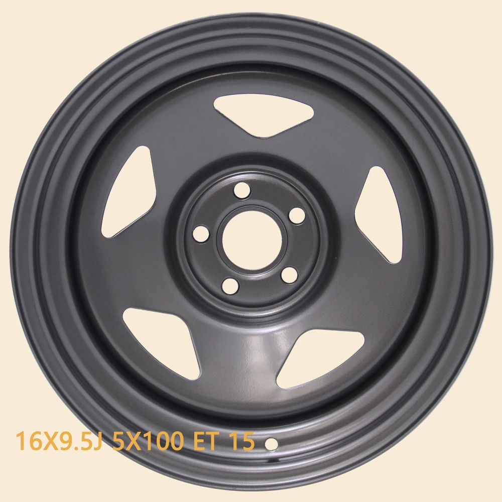 16 дюймовые стальные колеса 16X9.5 5X100 5 отверстий офсет 15 gunmetal gray MK4 оправы для