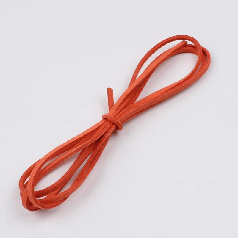 orange 10 метров 3 мм бархатная лента для подарочной коробки бумажный пакет упаковка для цветов кружевная лента DIY кожаный шнур ручной работы материал для бижутерии оптом - Цвет: orange