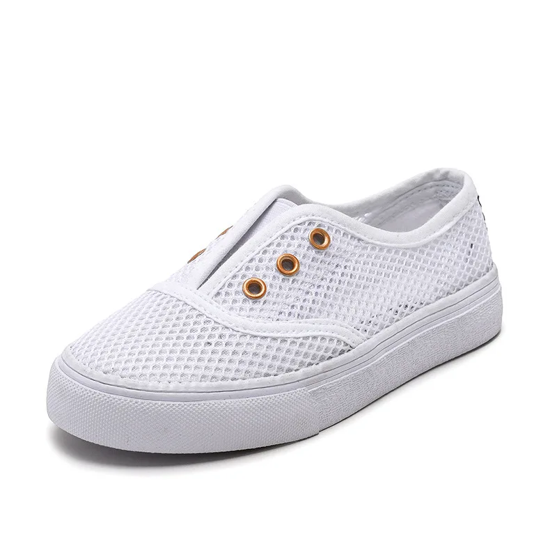 

Kids Canvas Sneakers Children Mesh Sports School Net Cloth Sandals Shoes for Girls Casual Slip-on Letters Board Shoes for Boys