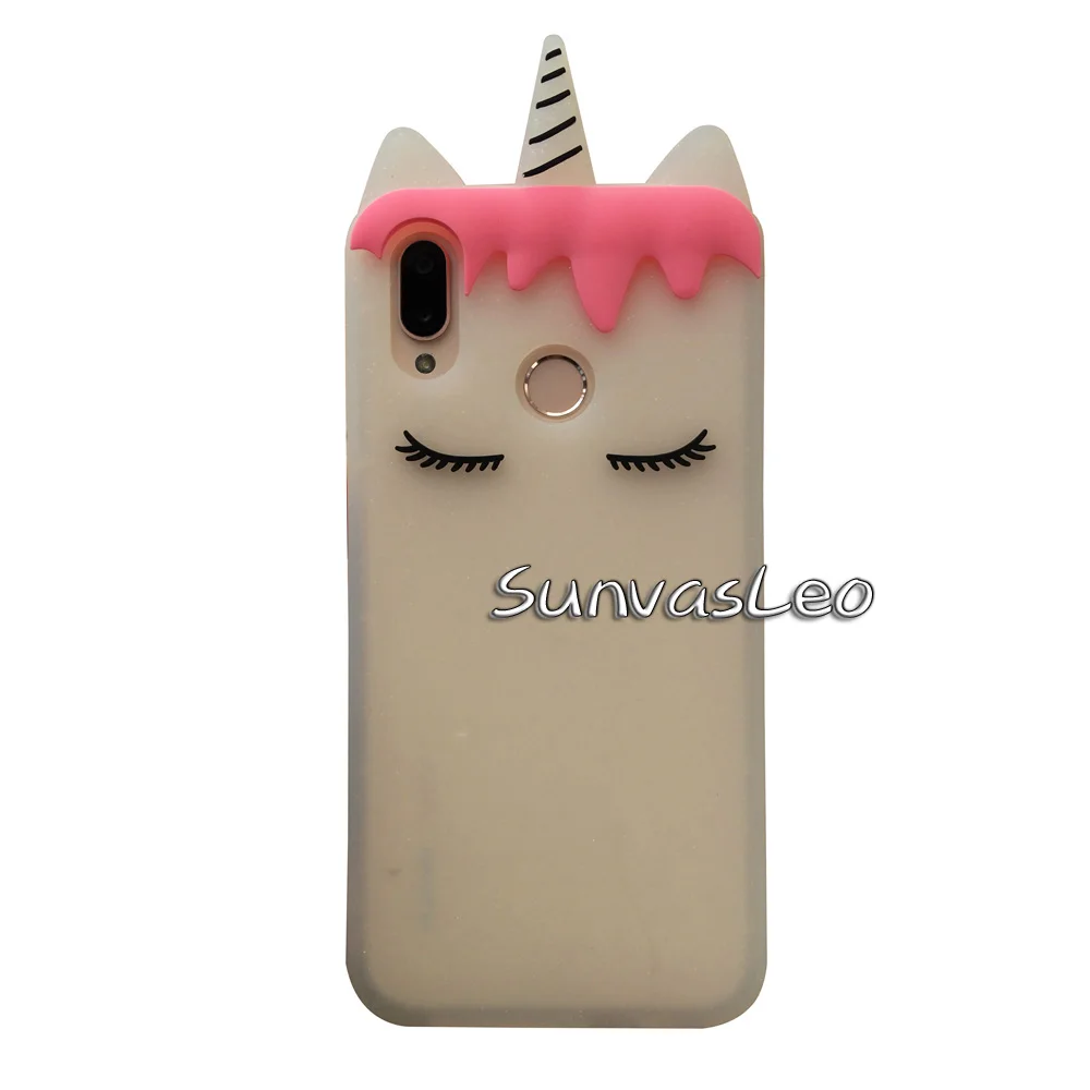 White Blink Unicorn Для huawei P20 Lite чехол 3D Мягкий силиконовый чехол для смартфона с единорогом из мультфильма кожаный чехол s Fundas Coque Capa протектор - Цвет: White Blink Unicorn