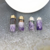1pcs natural stones druzy amethysts geode pendants faceted purple quartz healing crystal necklace diy jewelry for women gifts