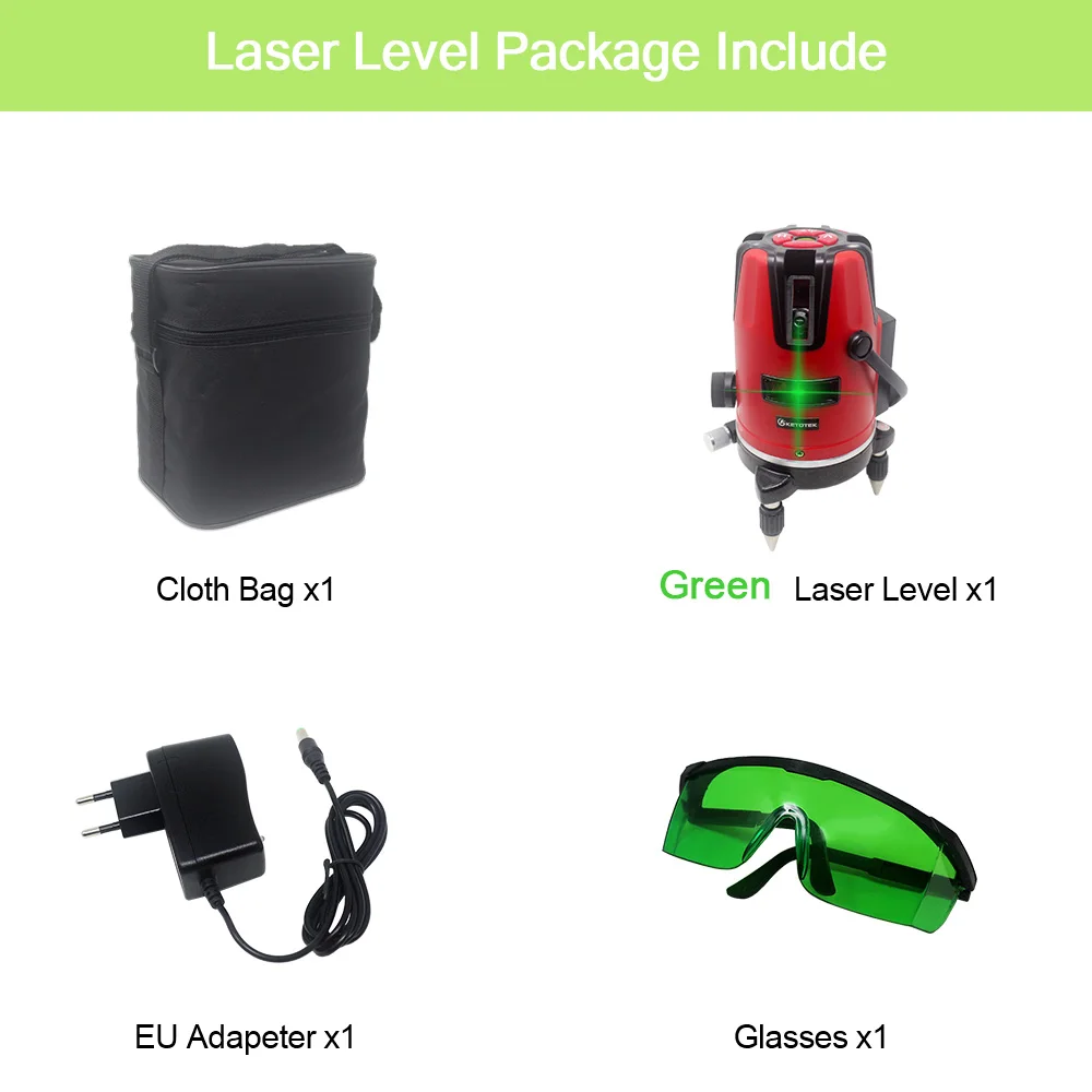 GREEN SET 1 5 красных линий лазерный уровень самонивелирующийся Горизонт Вертикальная поперечная линия 360 градусов вращающийся 6 точек 532nm открытый штатив авто - Цвет: GREEN SET 1