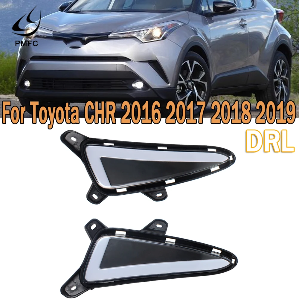Дневные ходовые огни PMFC дневные указатели поворота лампа белая для Toyota CHR 2016 2017 2018