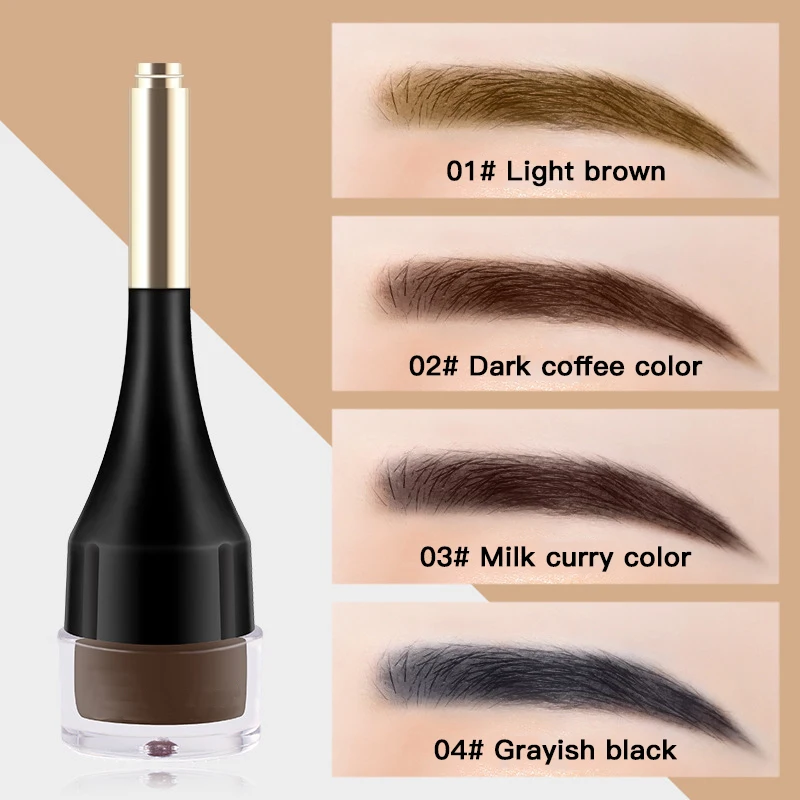 

1pc Natural Eyebrow Cream Enhancer Long Lasting Waterproof Shade Brown Eyebrow Dye Tint Easy Cosmetics Women Makeup Tools