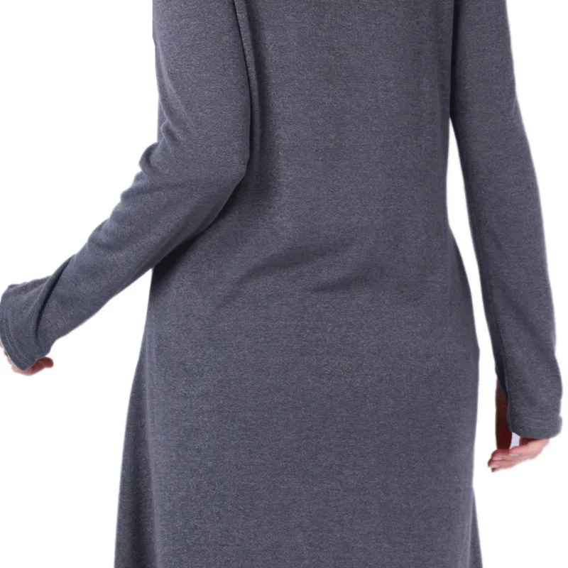 

Spring Women New Casual O Neck Solid Long Shirt Blouses Irregular Hems Long Sleeve Ladies Shirts Tops FashionBlouse