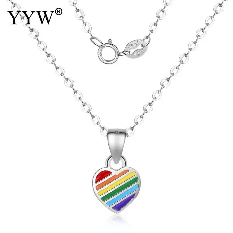 Новинка ожерелья из стерлингового серебра 925 пробы женские Разноцветные