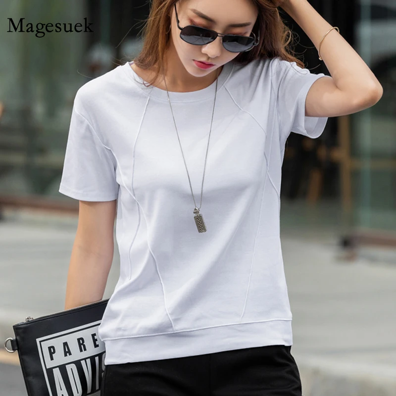 

Женские футболки с коротким рукавом 2021, повседневные футболки в стиле Харадзюку, топы, Мягкое хлопковое нижнее белье, женская футболка, своб...