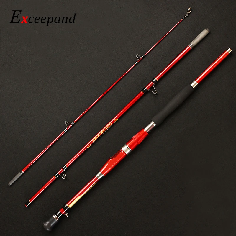 Exceepand 30-50 Lbs Carbon Fiber Spinning Saltwater Sea Fishing Jigging Boat Rod Various Lengths Fishing Pole