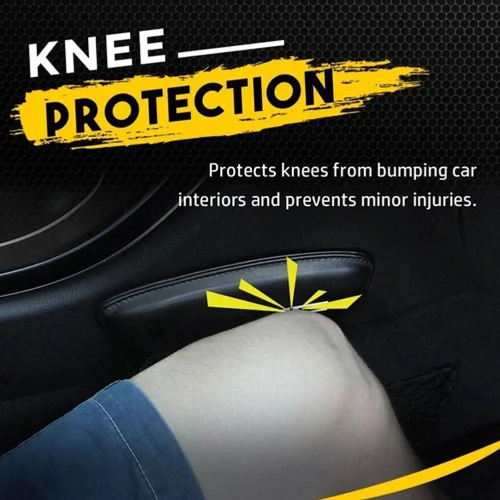 

2pcs Leather Knee Pad Car Interior Pillow Comfortable Knee Protection Seat Elastic Car Cushion Cushion O8B2