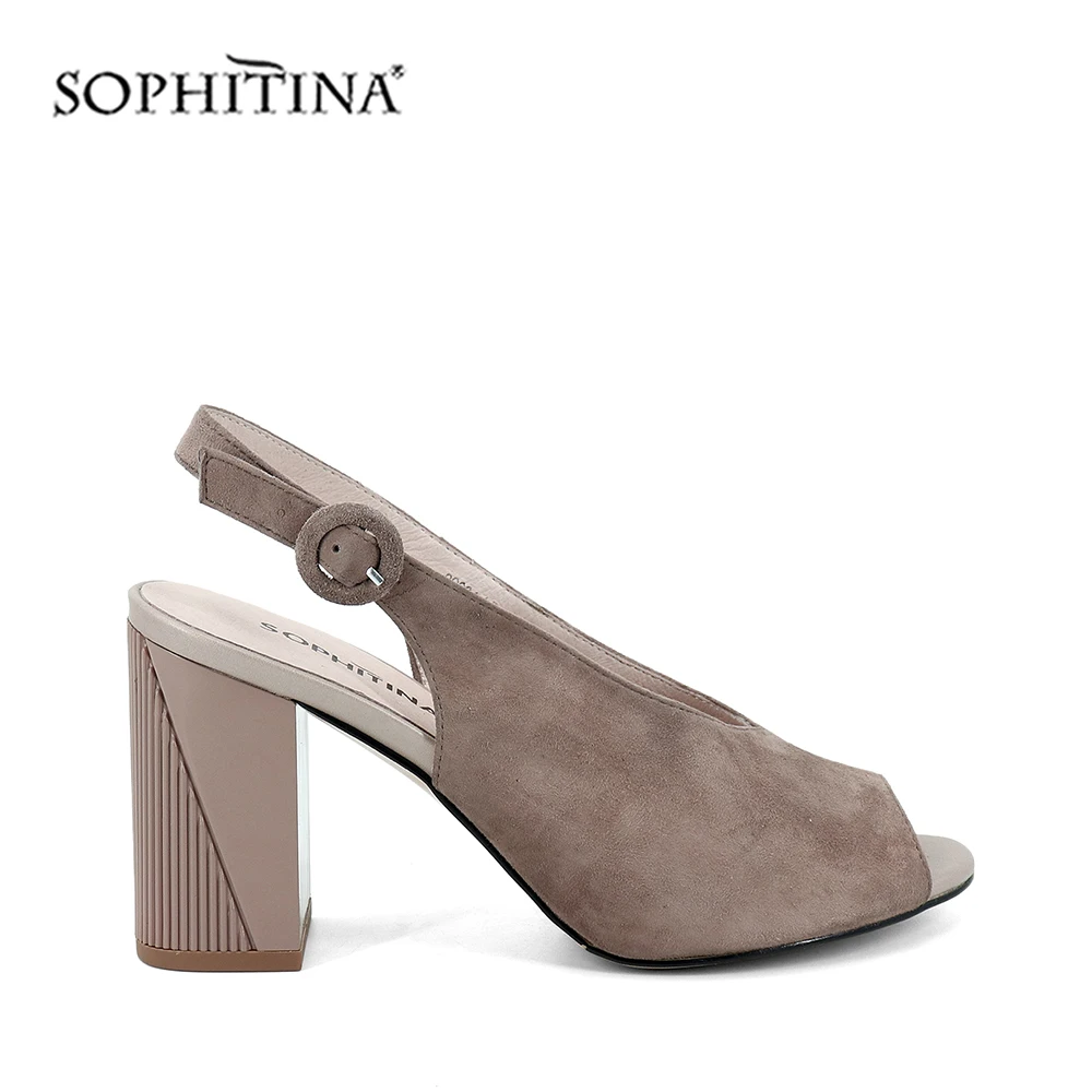 SOPHITINA/однотонные женские босоножки Новый модный дизайн Удобная элегантная обувь