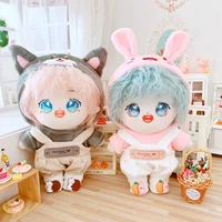 20cm doll clothes kpop outfit plush cute baby doll clothe corduroy for exo doll christmas gift toy for girl doll accessories