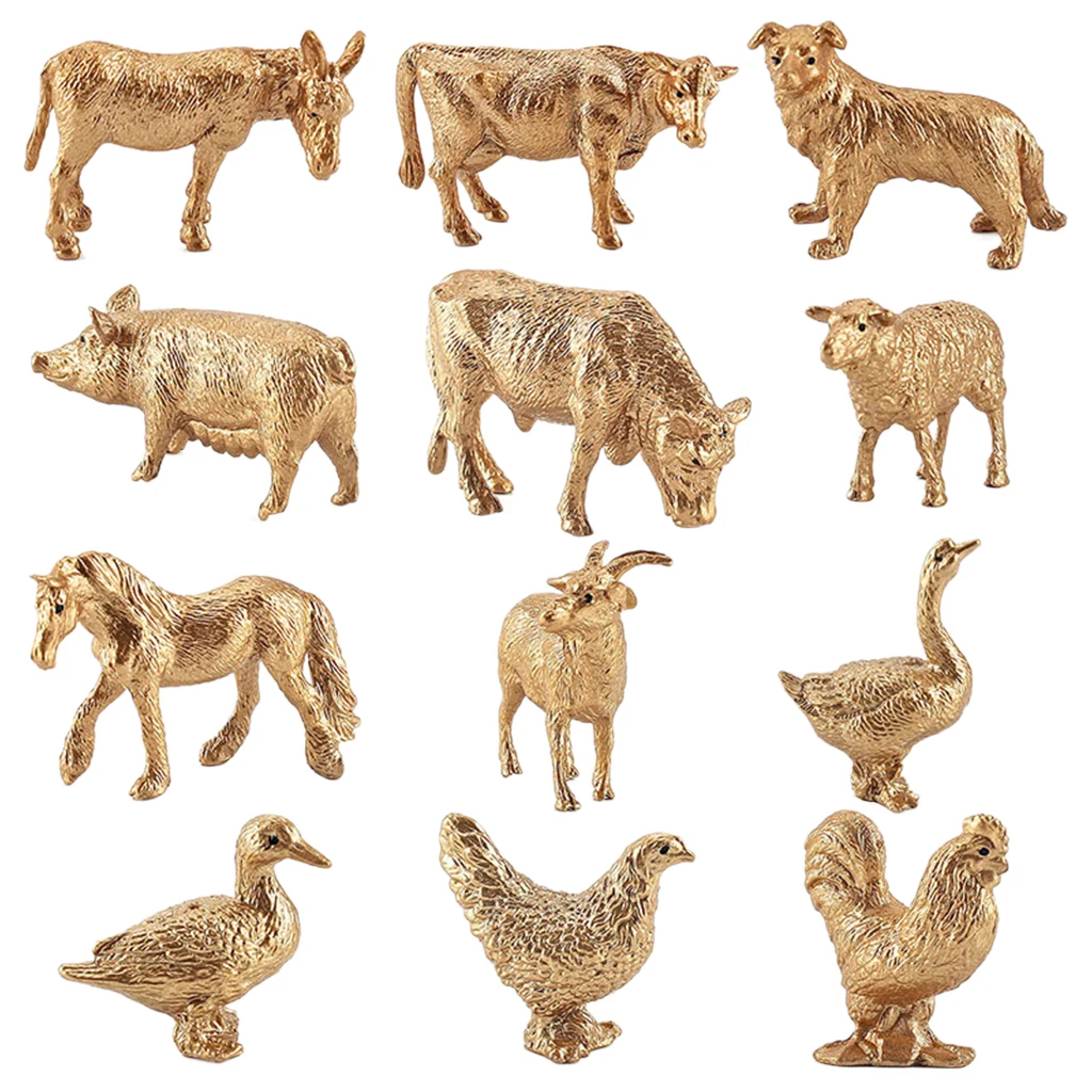 

Resin Animal Figures Model Kids Playset Figurines Miniature Ornament Desktop Decor Ornament Holiday Gift