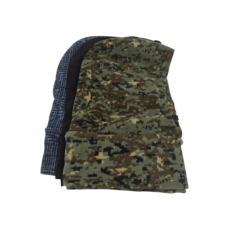 Камуфляжная флисовая зимняя шапка капюшон лыжная велосипедная Ветрозащитная