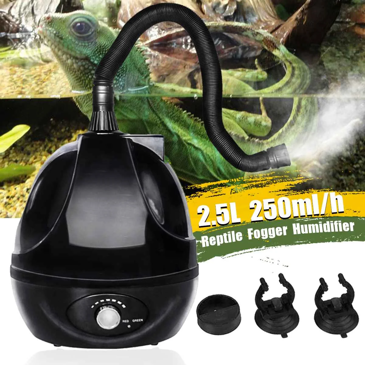 

110V/220V Pet Humidifier ReptileHumidifier Mute Adjustable For Rainforest Landscaping Reptile Terrarium Reptile Fogger