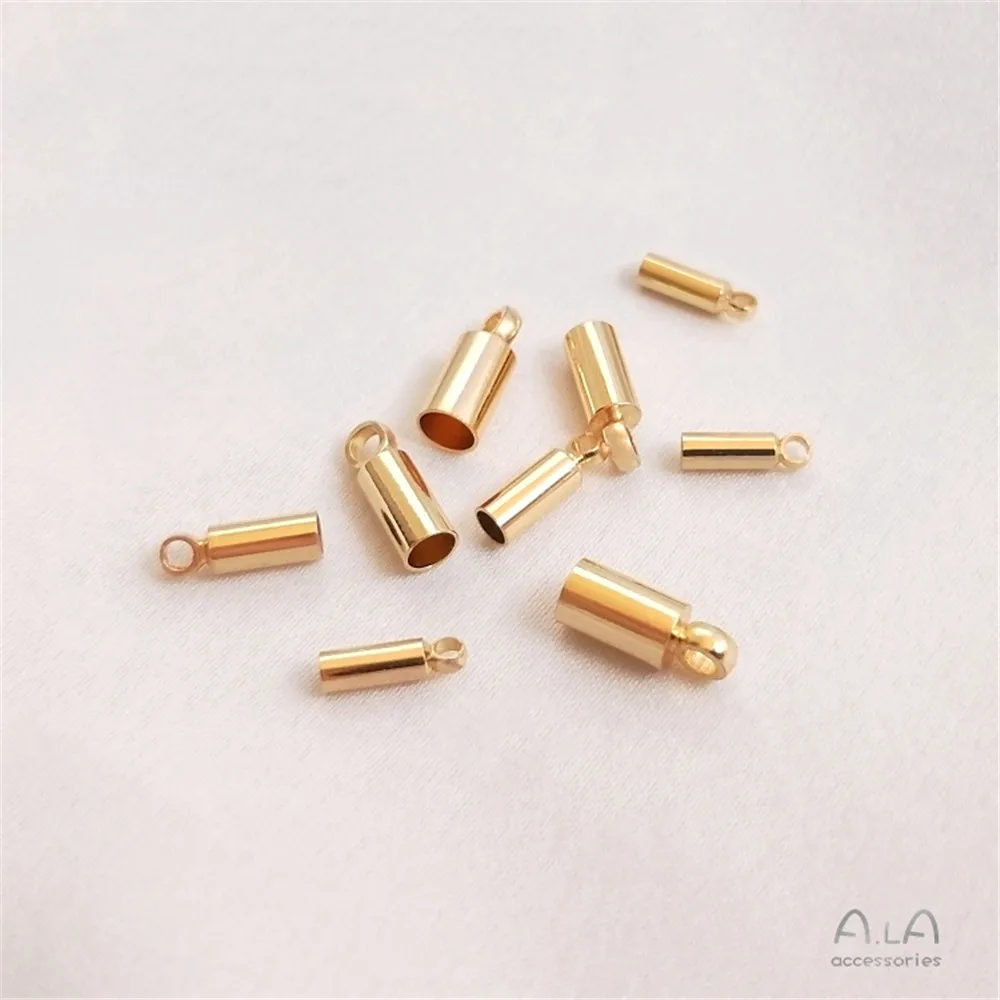 

14K Gold Plating Weight accessories bracelet necklace bead chain leather rope connection end bag buckle sleeve DIY material