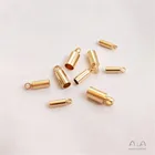 14 к позолоченные аксессуары для браслета ожерелье из бисера цепь для кожаного шнура Соединительная Концевая застежка для сумки рукав DIY материал