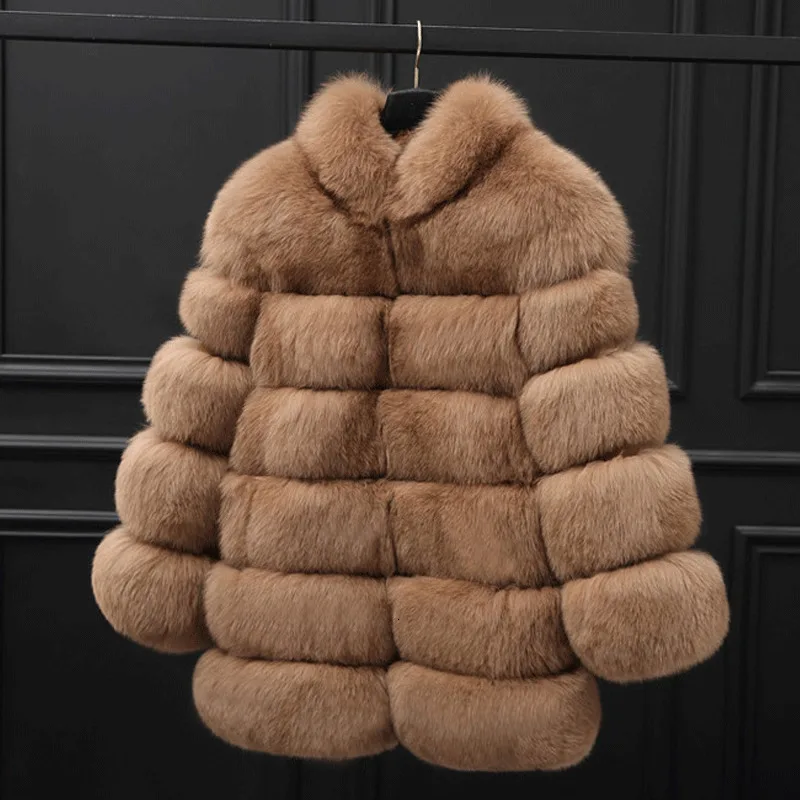 Модное теплое зимнее пальто женская зимняя куртка Женское из искусственного