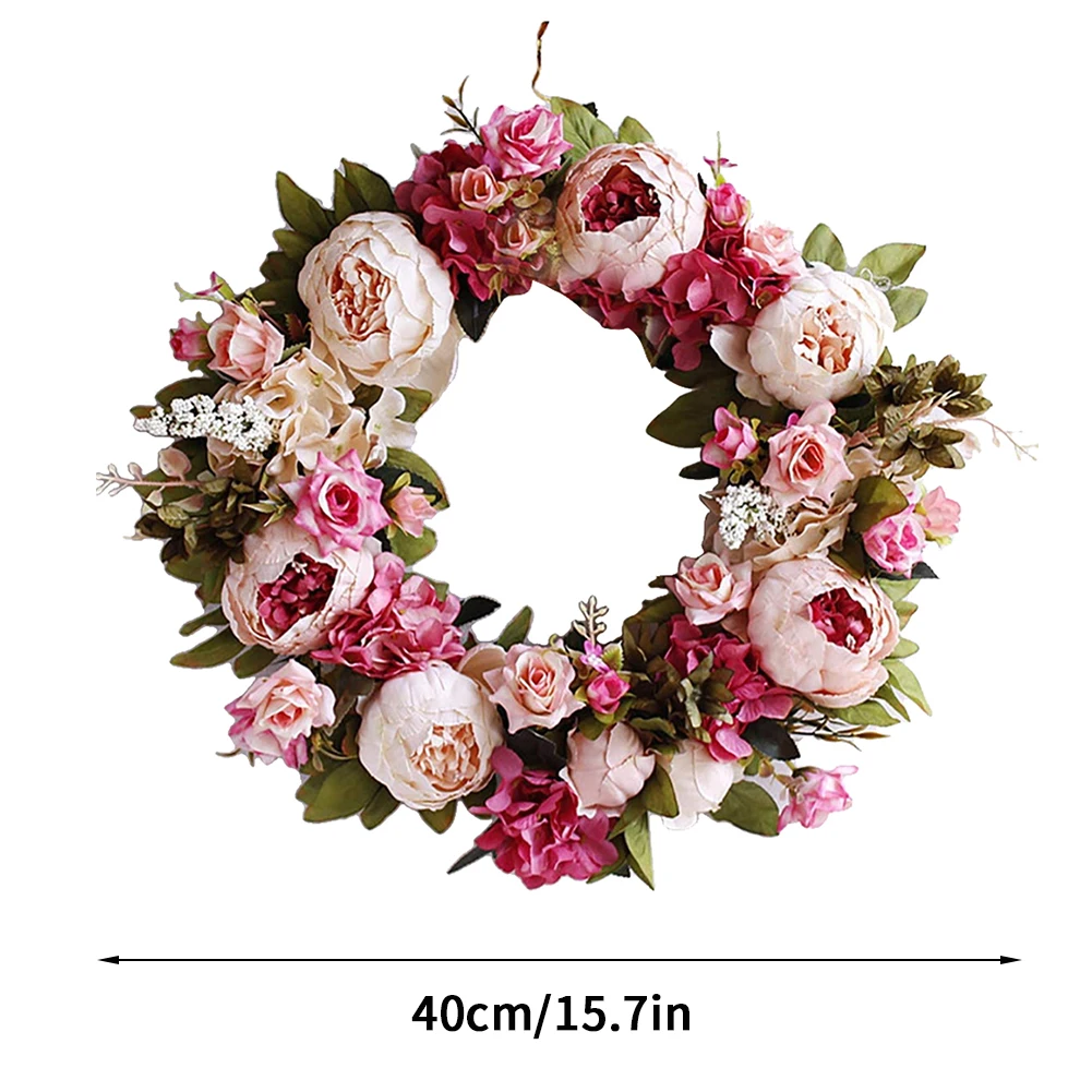 

multiple styles Silk Peony Artificial Flowers Wreaths Door Perfect Quality simulation Garland For Wedding Home Party decoration