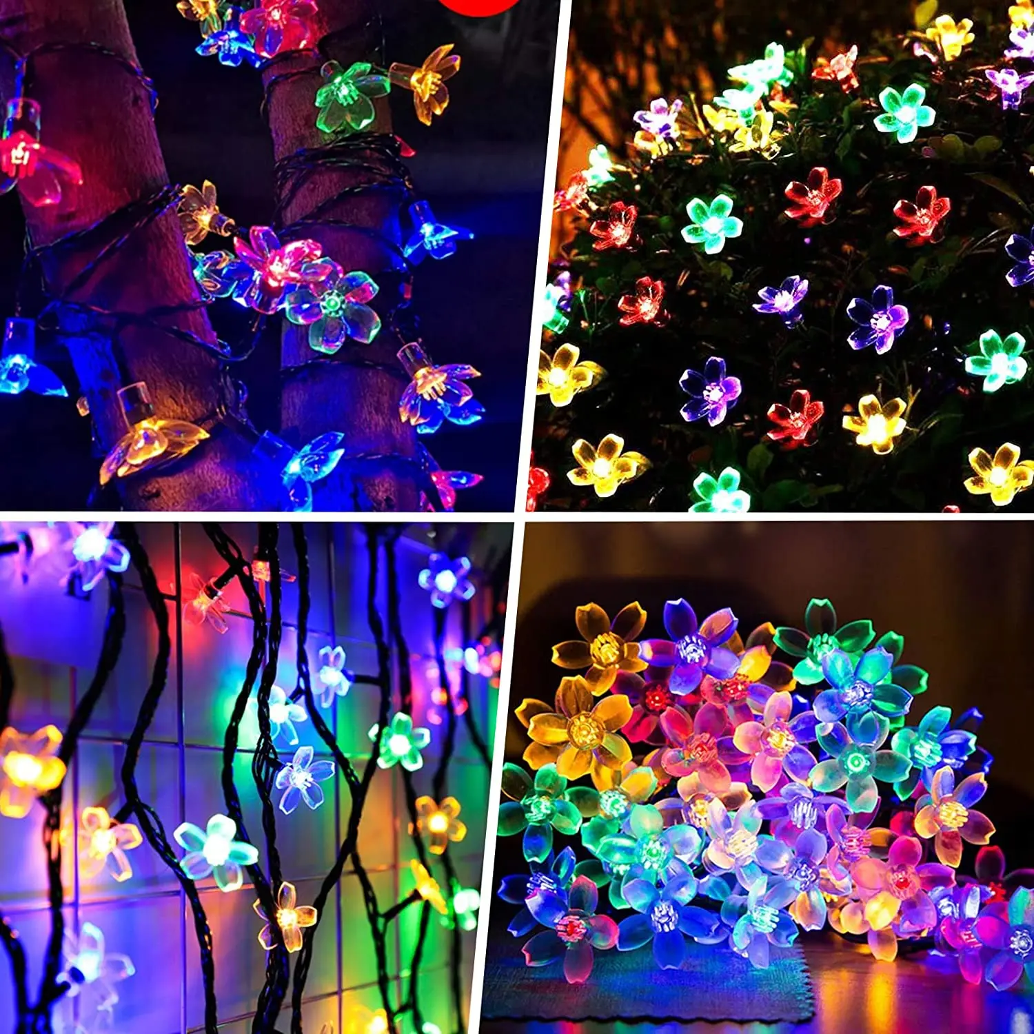 

Cherry Flower 7M 50 Led Solar String Light for Home Garden Decoration Waterproof Christmas Party Fairy Lights Outdoor Solar Lamp