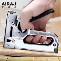 airaj 3 way manual heavy duty hand nail gun furniture stapler for framing with 600pc staples by free woodworking tacker tools
