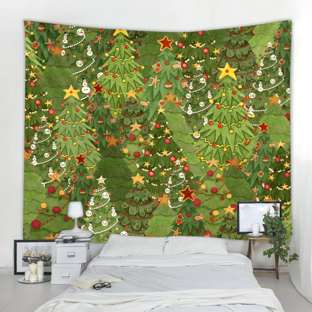 Рождественский фантазийный гобелен со сценой для домашнего декора