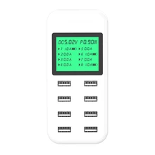 Smart USB Charger LED Display 8 Port 40W Fast Charging for iPhone iPad Samsung Huawei Xiaomi Mobile Phone