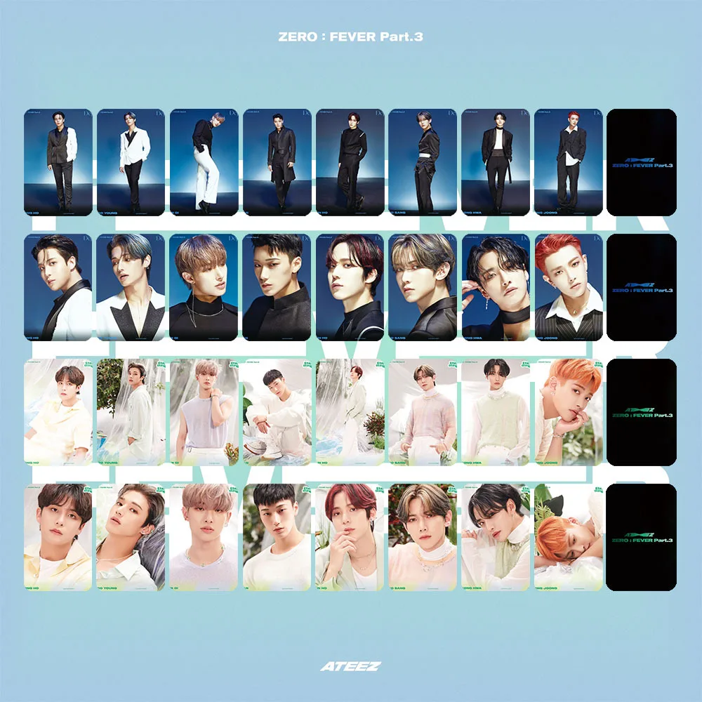 

8 шт./компл. Kpop ATEEZ Фотокарточка новый альбом ZERO FEVER Part.3 Высокое качество HD Новые поступления K-pop ATEEZ фотокарточки