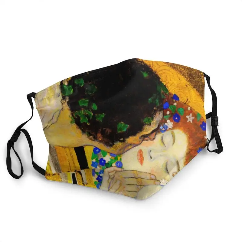 

Gustav Klimt The Kiss моющаяся маска для рта и лица, Мужская Пылезащитная маска против смога, защитный чехол, респиратор, маска