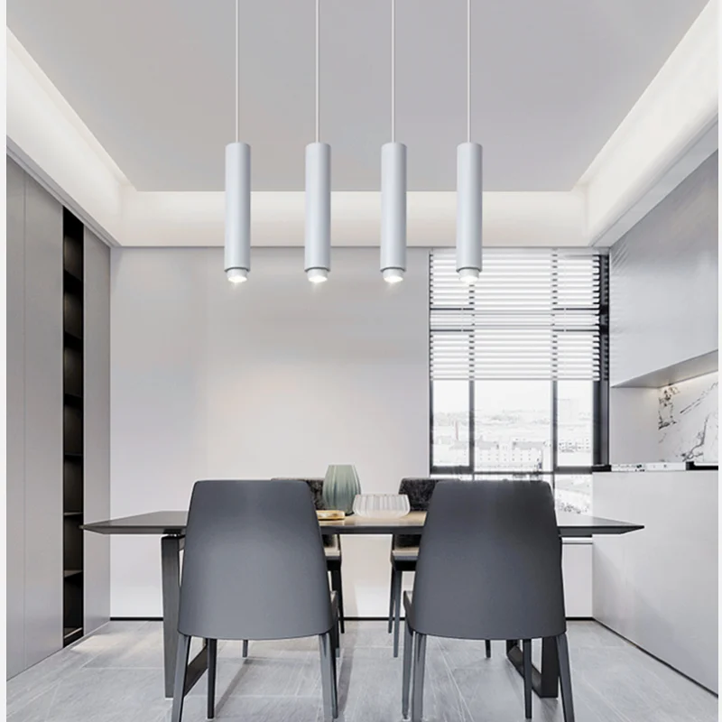 Подвесные светильники с регулируемым фокусом длинные трубчатые декоративный