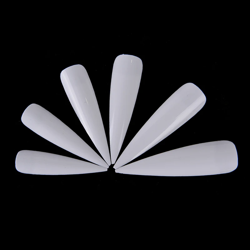 

12Pcs False Nail Tips Long Cuspidal Stiletto Nail Tips White French Salon Acrylic Nail Art False Nail Tip Manicure J0010