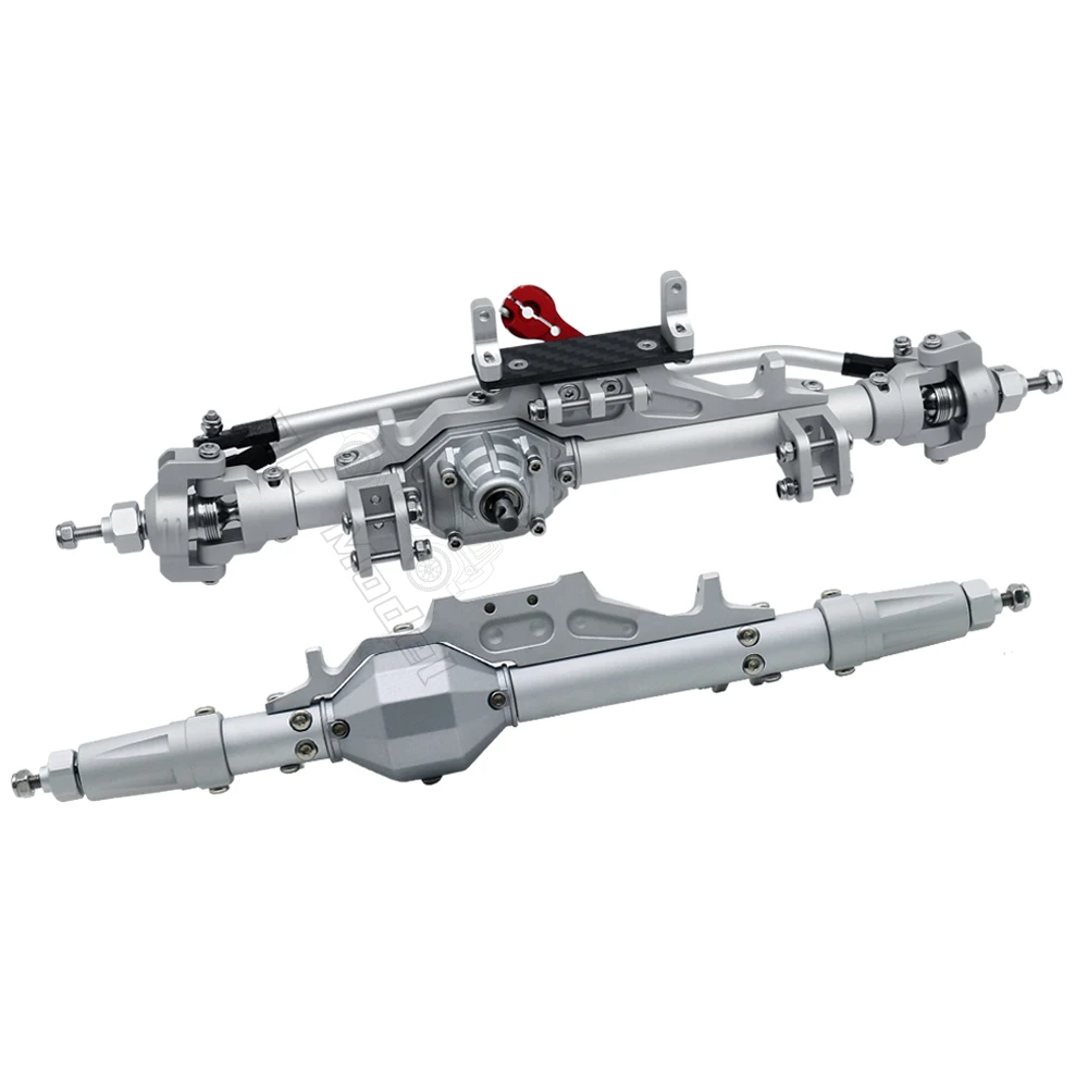 Eje delantero y trasero completo de aluminio en forma de diamante CNC, para 1/10 RC Crawler corredor de rocas Axial Wraith 90018 RR10 Capra 1,9 UTB-4