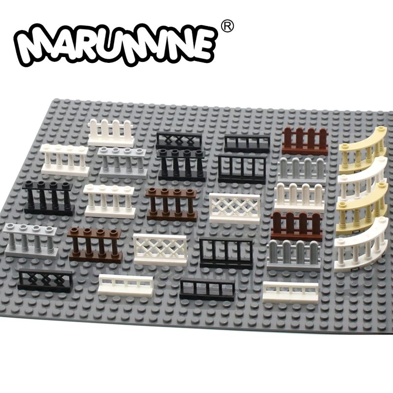 Marumine 30 шт. город МОС аксессуары кирпичи забор перила лестницы дом Садовая игрушка