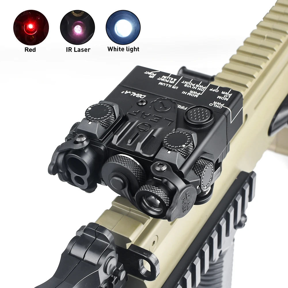

WADSN Airsoft DBAL A2 Red Dot Laser IR Aiming Full Metal Hunting Gun Tactical DBAL PEQ Laser Sight Led Strobe Scout Weapon Light