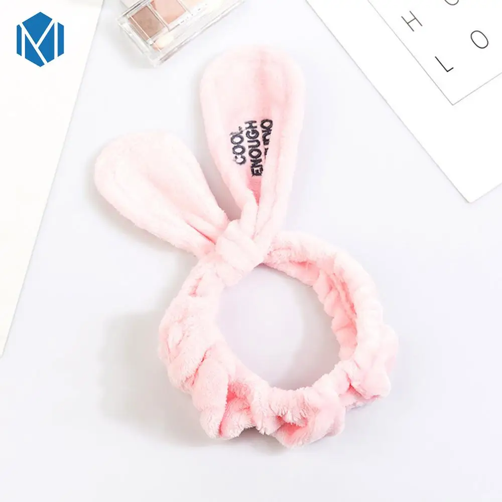 Style A Pink M MISM Fashion Letter OMG Женская повязка на голову из хлопка аксессуары для волос, бантики-узел эластичные женские обручи мыть лицо маска Тюрбан - Цвет: Style A Pink