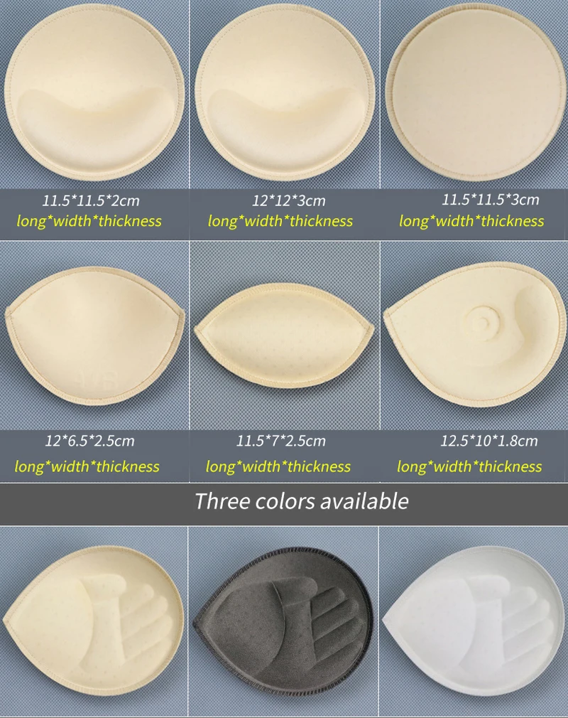 

50-10Pair Intimates Accessories Sponge Bra Pads Swimsuit Women Push Up Bikini Nipple Cover Breast Enhancers Padded Bra Wholesale