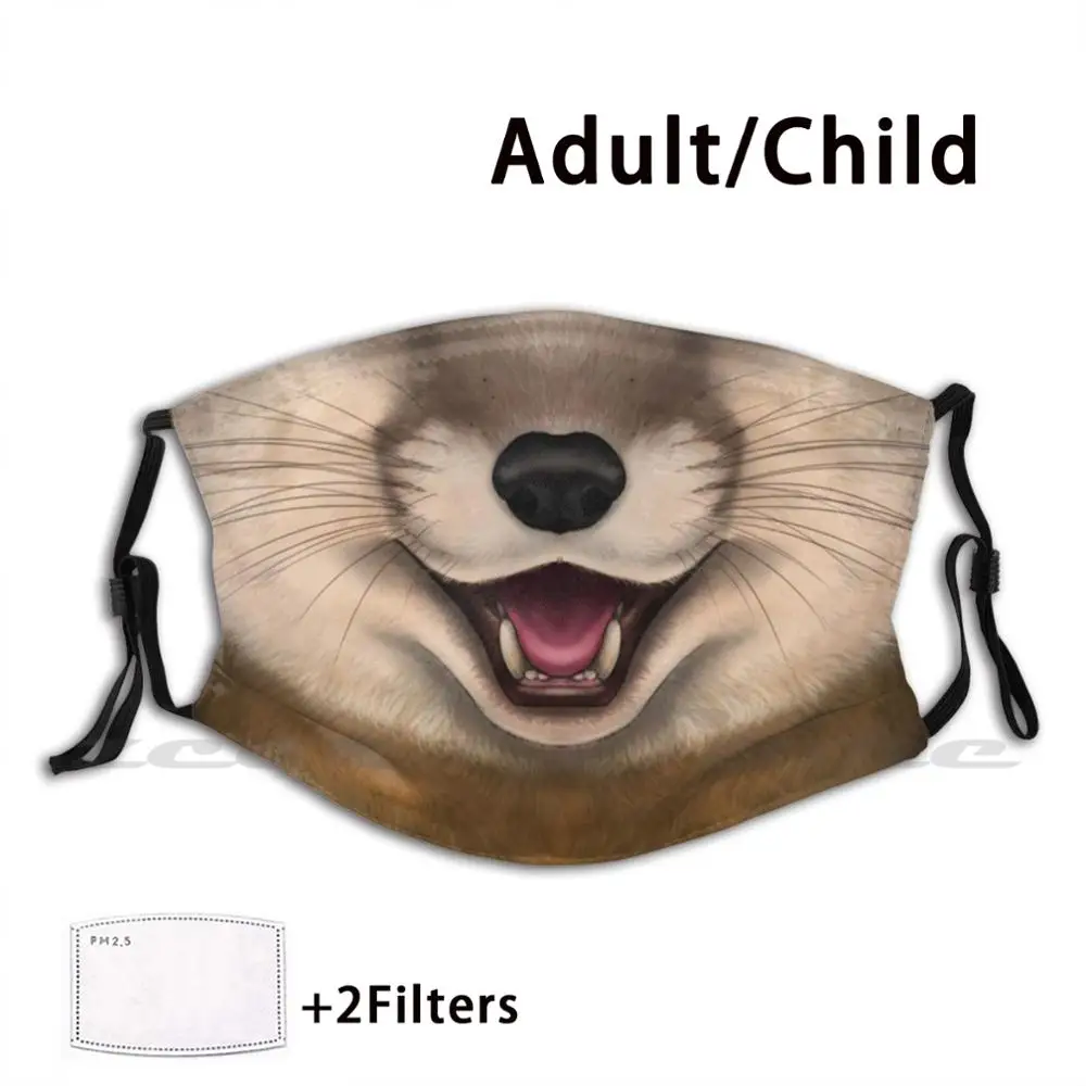 

American Pine Marten Mask Cloth Reusable Print Filter Washable Pine Marten Mustelid Weasel Marten Martes Furry Animal Anthro