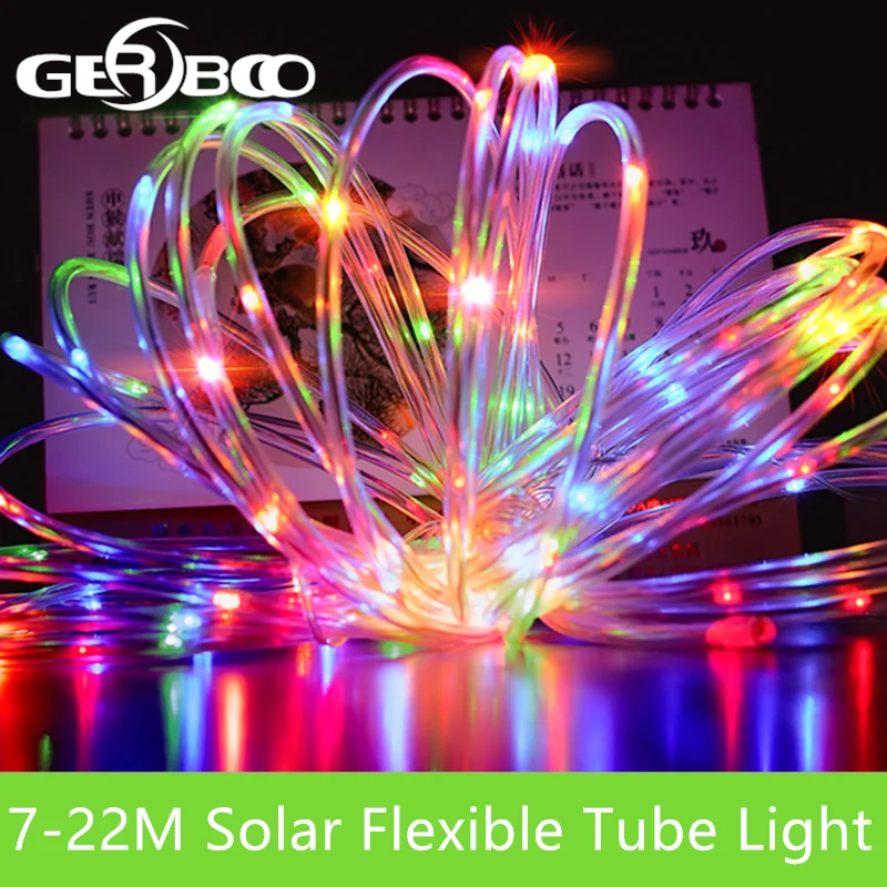Веревка светодиодный солнечный светильник 100/200 строка s для создания сказочной