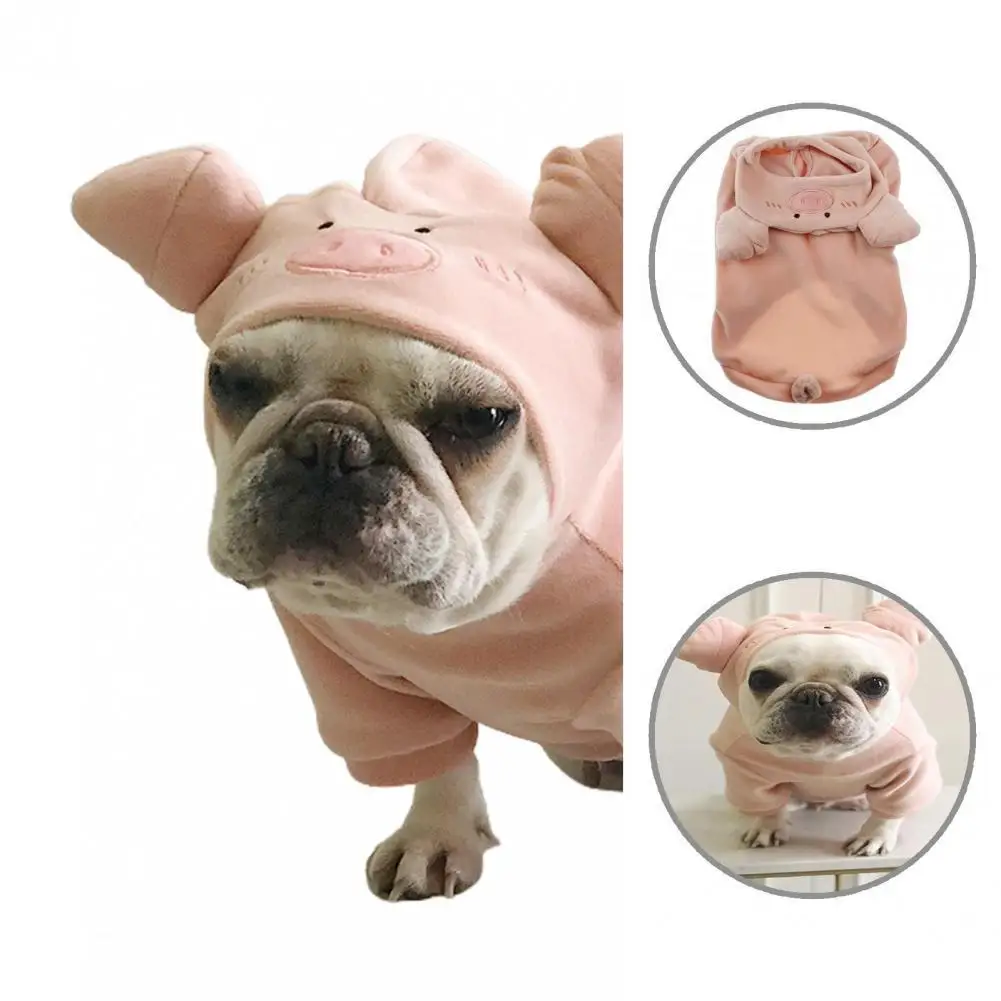 

Casual Stylish Pet Outwear Hoodie Soft Pet Costume Pig Cosplay for Theme Party