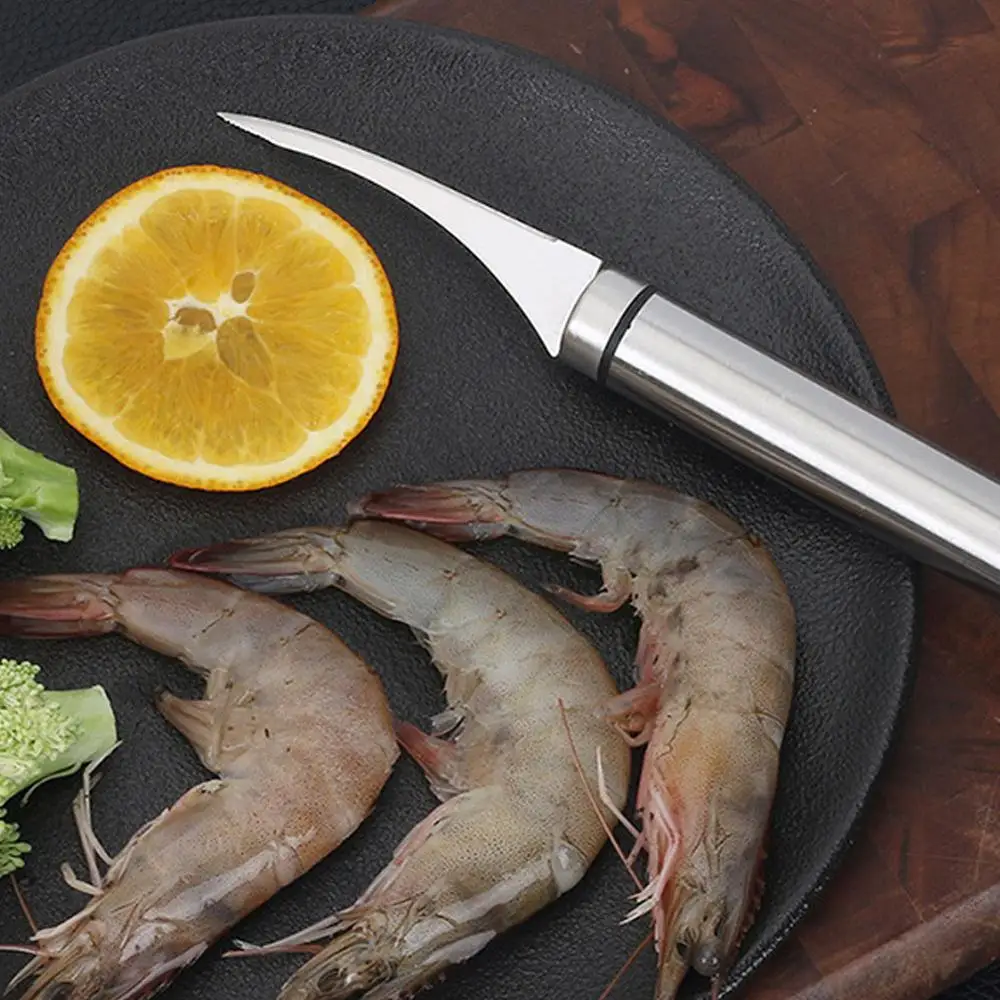 

Stainless Steel Shrimp Line Knife Lobster Fish Cleaning Shrimp Intestines Cutting Knife Open Shrimp Back Practical Seafood Tool