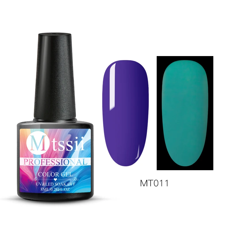 BS05830 Mtssii 8ml Glow In Dark Fluorescent Neon Luminous Uv LED Soak Off Gel Varnish Lighting In Night Semi Permanent Varnish Enamel - Цвет: BS05830