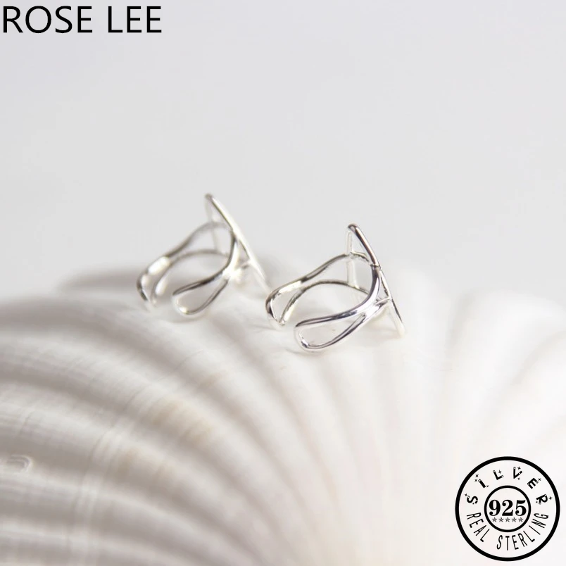 Корейский 925 пробы серебряная звезда Форма Кафф клипсы для ушей в форме Для