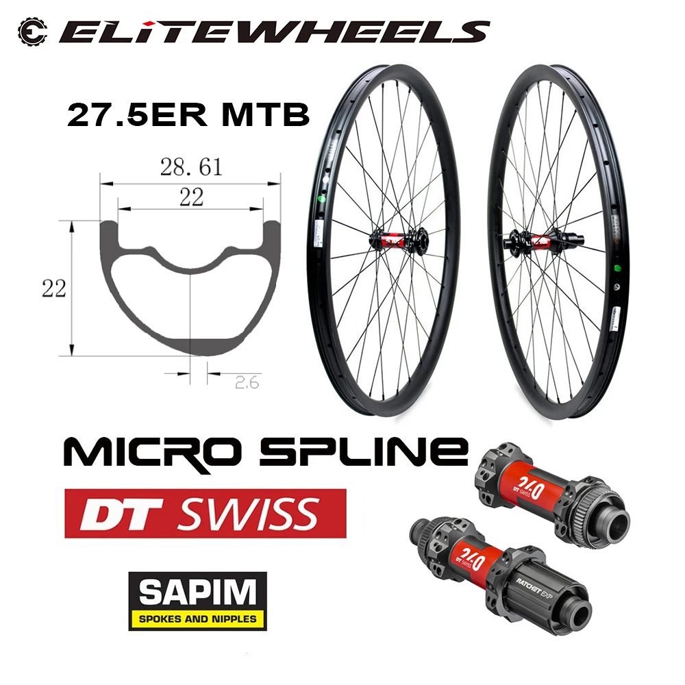 ELITE 27 5 er 650B MTB Carbon Wheel Set 11 скоростей 36T DT Swiss Series 28 мм XC Rim для горных велосипедов