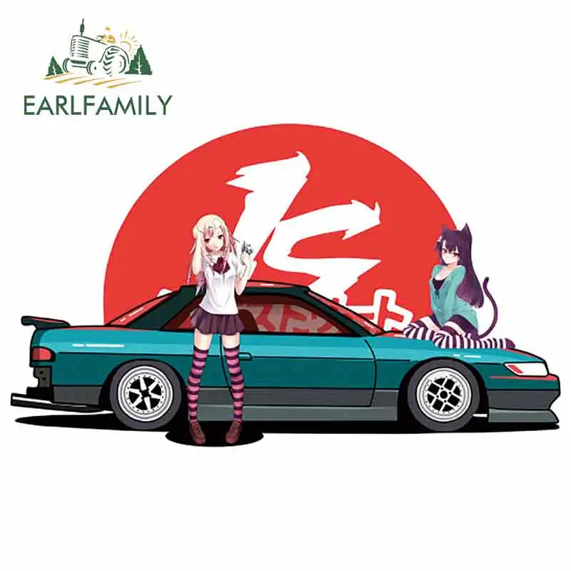 EARLFAMILY 13 см для ILLEGALSTREET X аниме оконная красивая наклейка Солнцезащитная