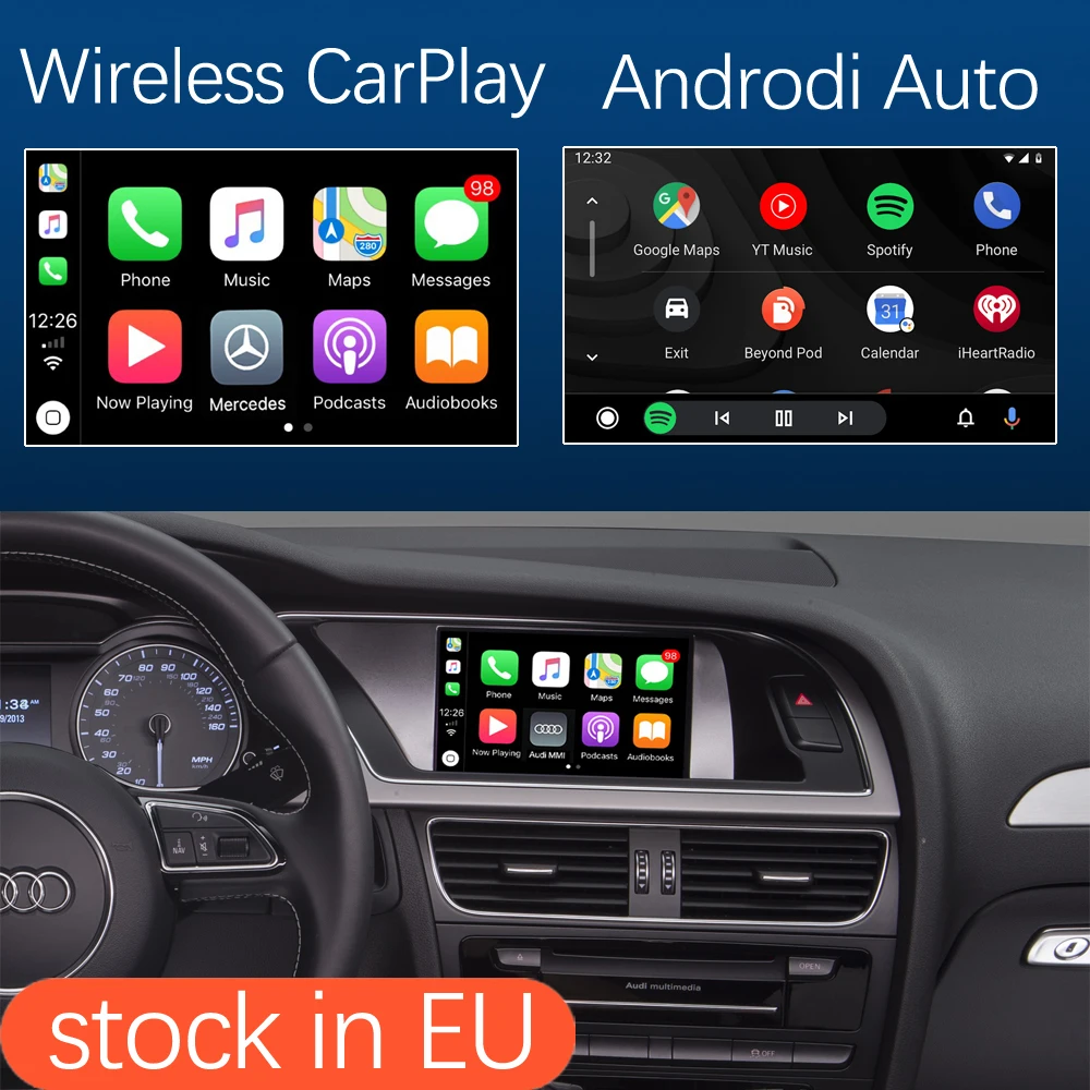 Беспроводной автоматический интерфейс Apple CarPlay Android для Audi A4 A5 Q5 2009 2015 с функцией