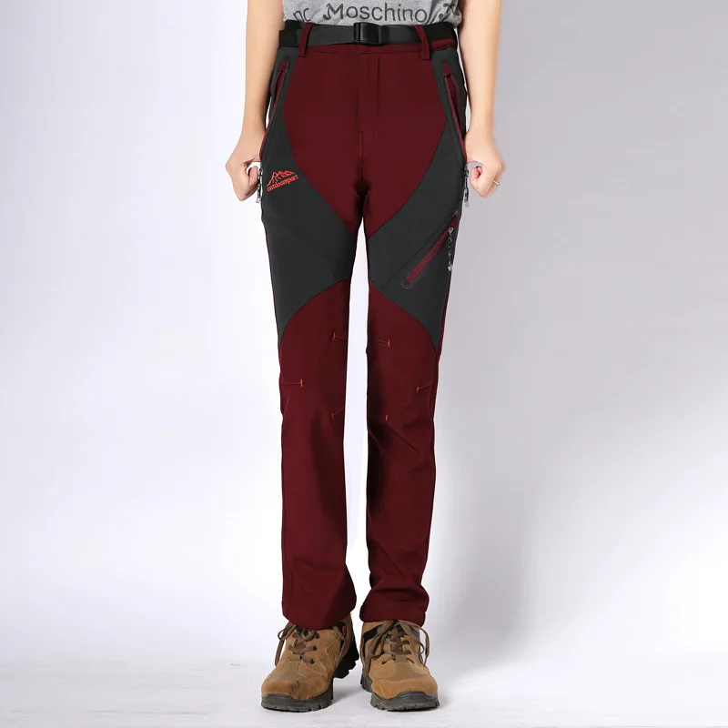 TWTOPSE/зимние женские штаны для велоспорта спортивные флисовые водостойкие брюки