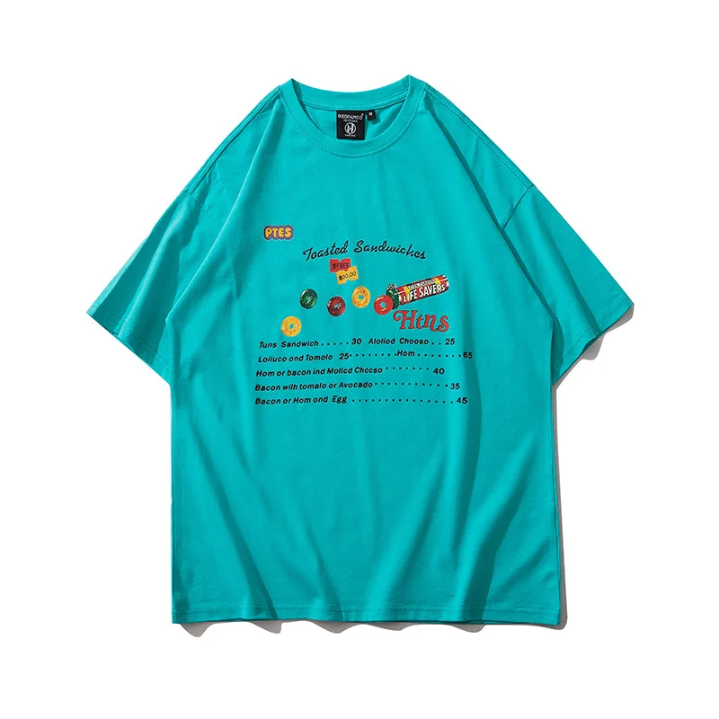 

Hip Hop Harajuku Simple Letter Print Short Sleeve T Shirts Summer Lovers Tees Tops Fashion Girls Casual Pure Cotton Loose Tshirt