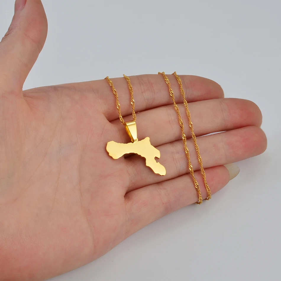 Ожерелья-подвески Anniyo 3 см с картой бонайра ювелирные изделия #062321P