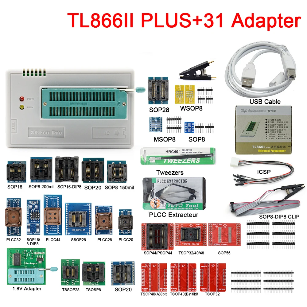 Оригинальный TL866II PLUS TL866 обновленный универсальный высокоскоростной